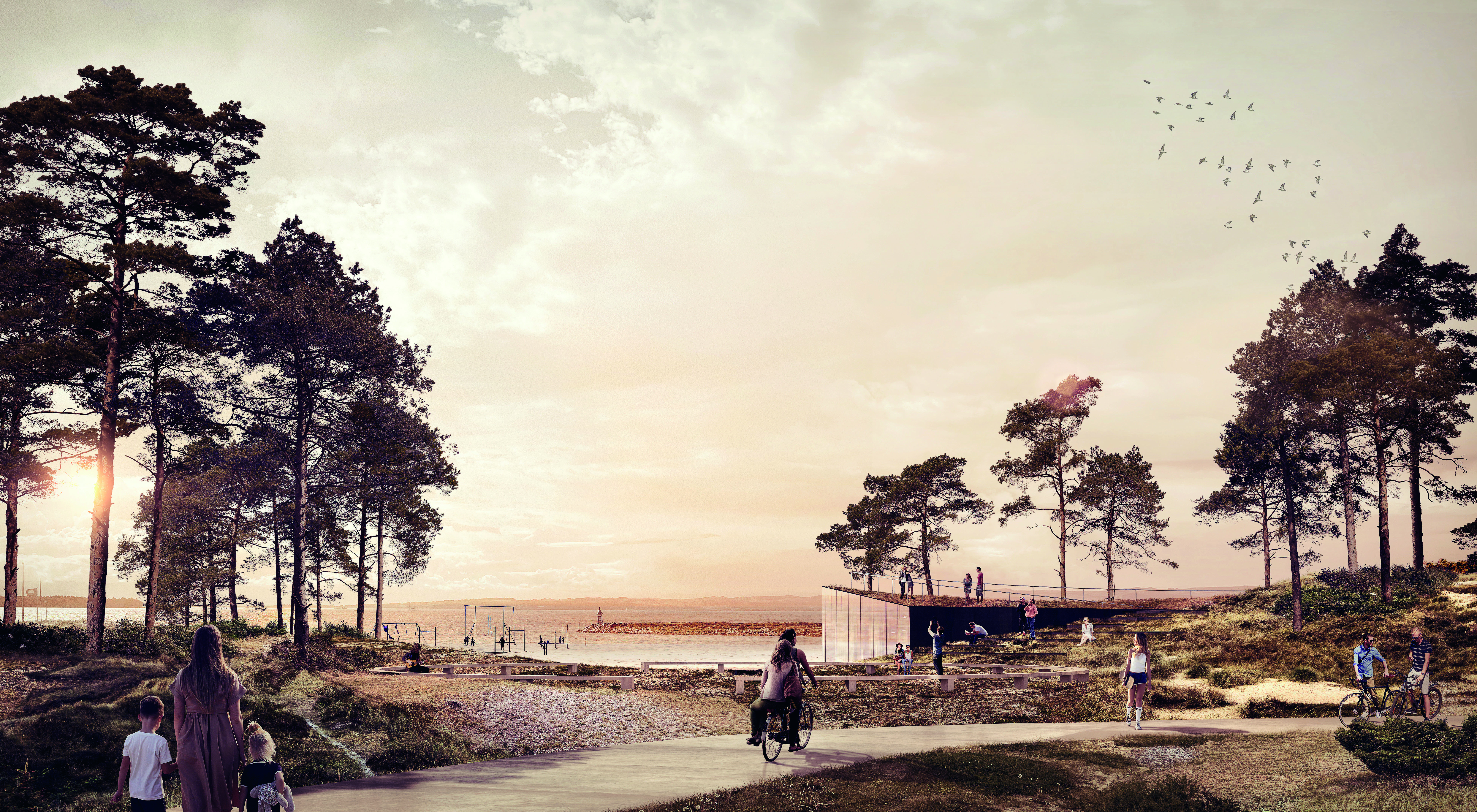 Visualisering af Halvøen i BOGLs skitseforslag